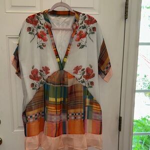 Amazon Multicolor Floral Plaid Women's Tunic